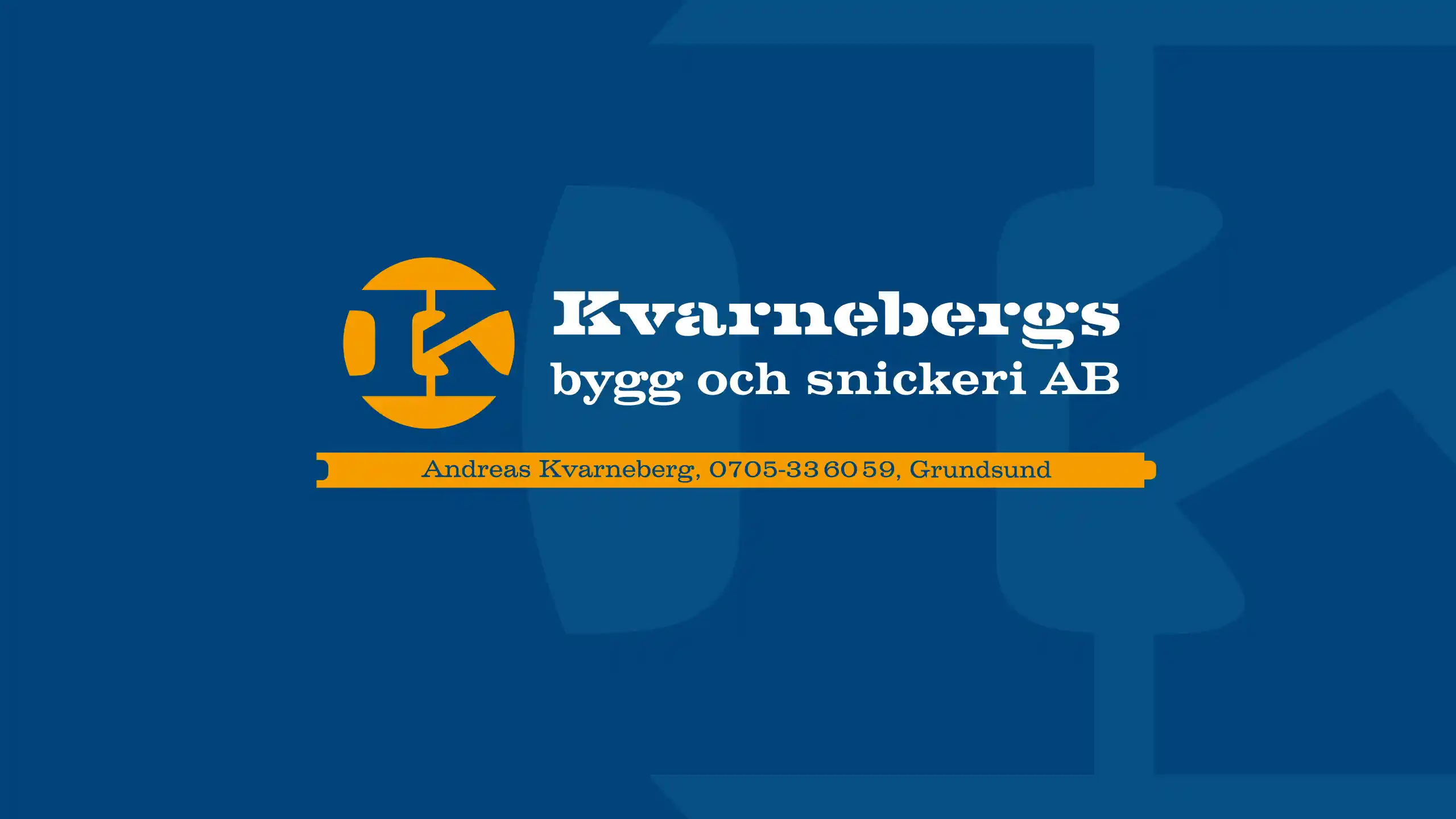 Logotyp till Kvarnebergs bygg och snickeri AB i Grundsund.